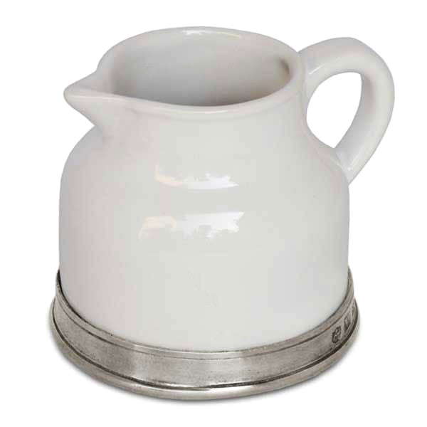 Cosi Tabellini Italian Pewter and Ceramic Convivio Milk Jug 8cm