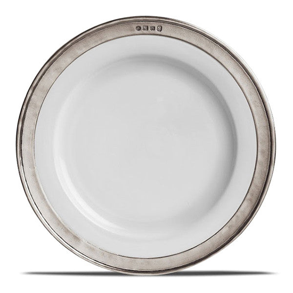 Cosi Tabellini Italian Convivio Pewter and Ceramic Dinner Plate 27.5cm Diameter