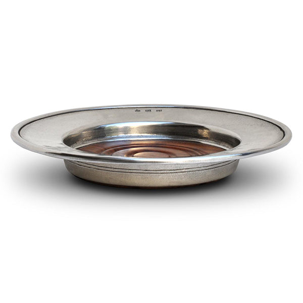 Cosi Tabellini Italian Pewter Wood Convivio Wine Bottle Coaster 17cm
