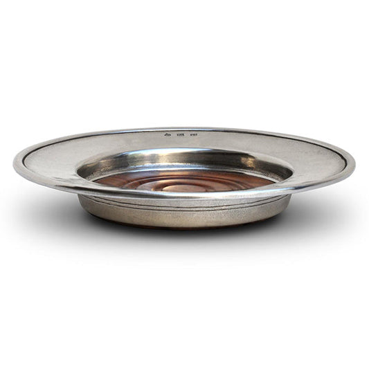 Cosi Tabellini Italian Pewter Wood Convivio Wine Bottle Coaster 17cm