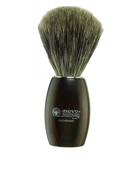 Dovo Solingen Pure Badger Shaving Brush with Grenadilla Dark Wood Handle 918-117