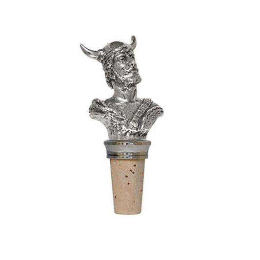 Cosi Tabellini Italian Pewter Viking Statuette Bottle Stopper Handcrafted in Italy