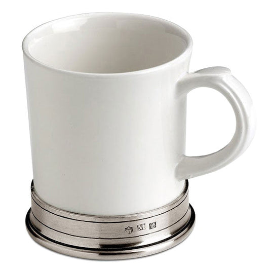 Cosi Tabellini Italian Pewter Convivio Coffee Mugs Set of 2