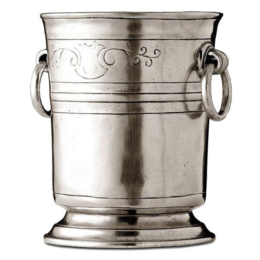 Cosi Tabellini Piemonte Ice Bucket Engraved 14.5cm Height Handcrafted in Italy Pewter