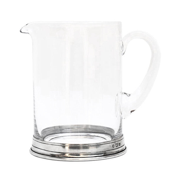 Cosi Tabellini Sirmione Bar Pitcher 1L Pewter Crystal Handcrafted in Italy Glass
