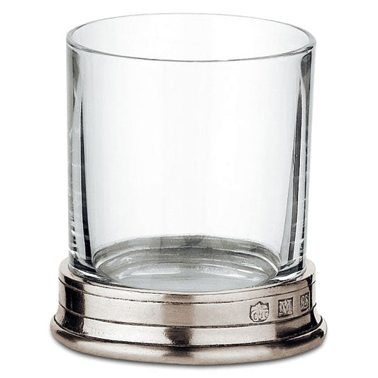 Cosi Tabellini Italian Pewter Sirmione Crystal Shot Glass Set of 2